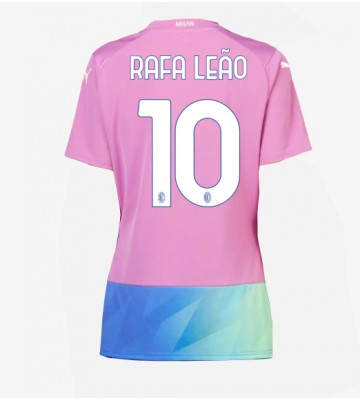 AC Milan Rafael Leao #10 Replika Tredjetrøje Dame 2023-24 Kortærmet
